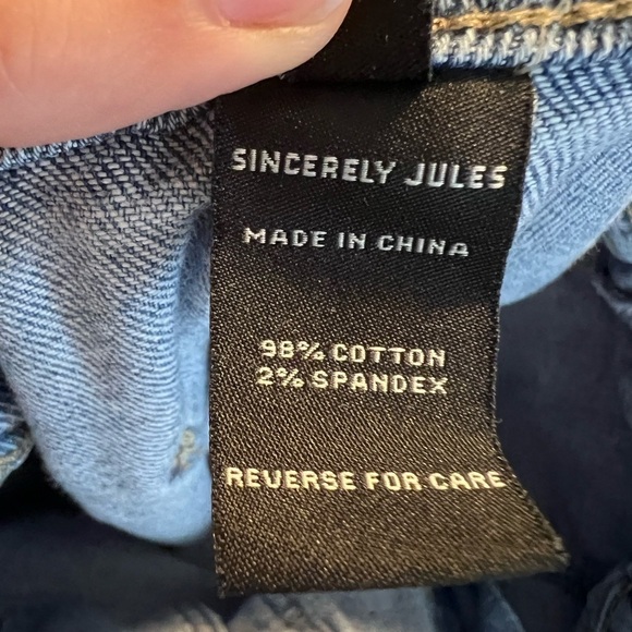 Sincerely Jules Elastic Waist Straight Leg Jean Trouser - Picture 4 of 5